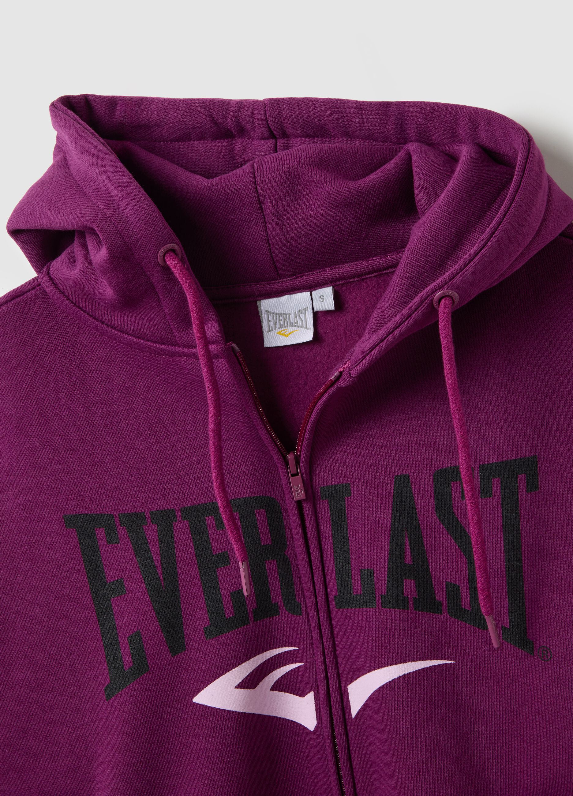 Purple cotton blend sweatshirt regular fit
