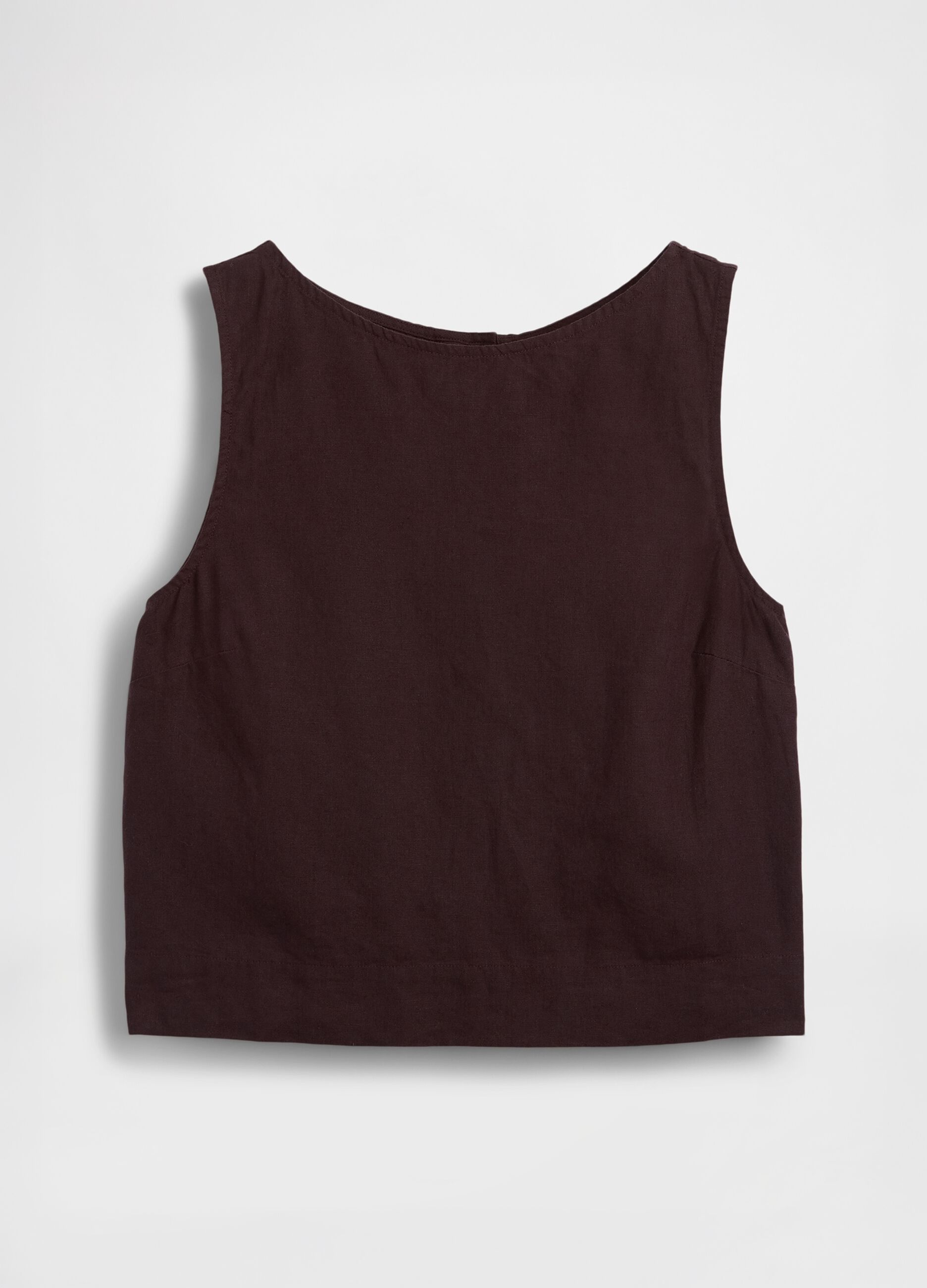 Linen-blend tank top