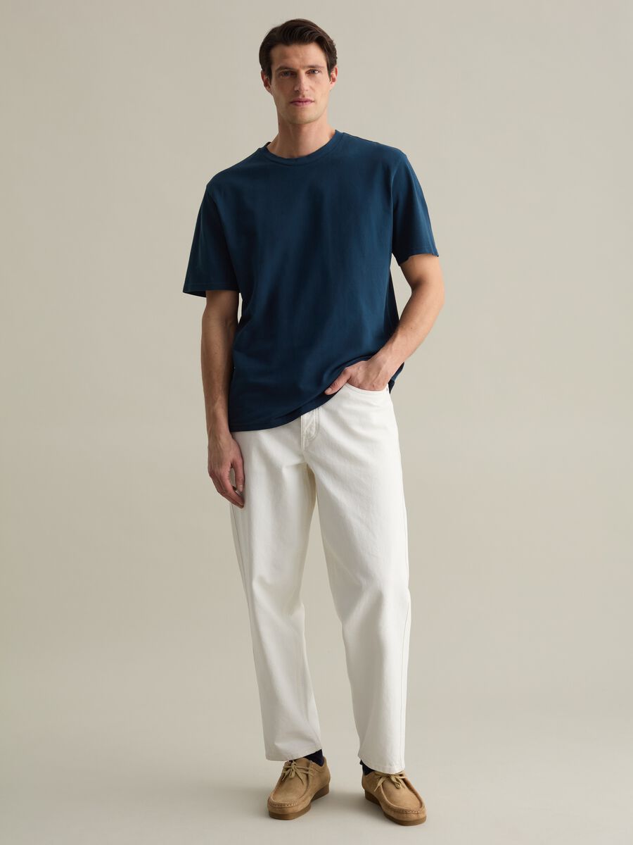 Solid colour cotton T-shirt_1