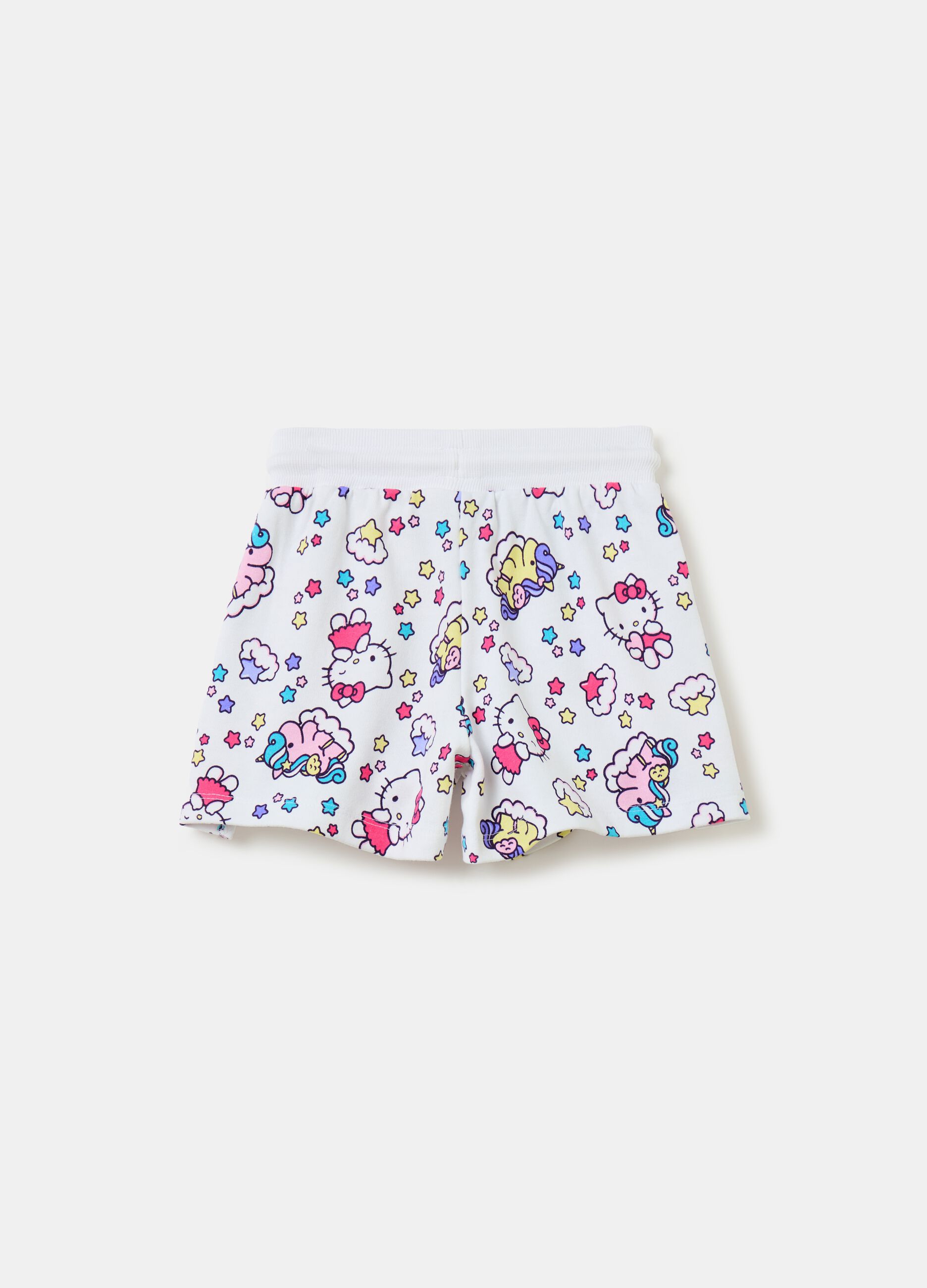 Shorts in felpa stampa Hello Kitty all-over
