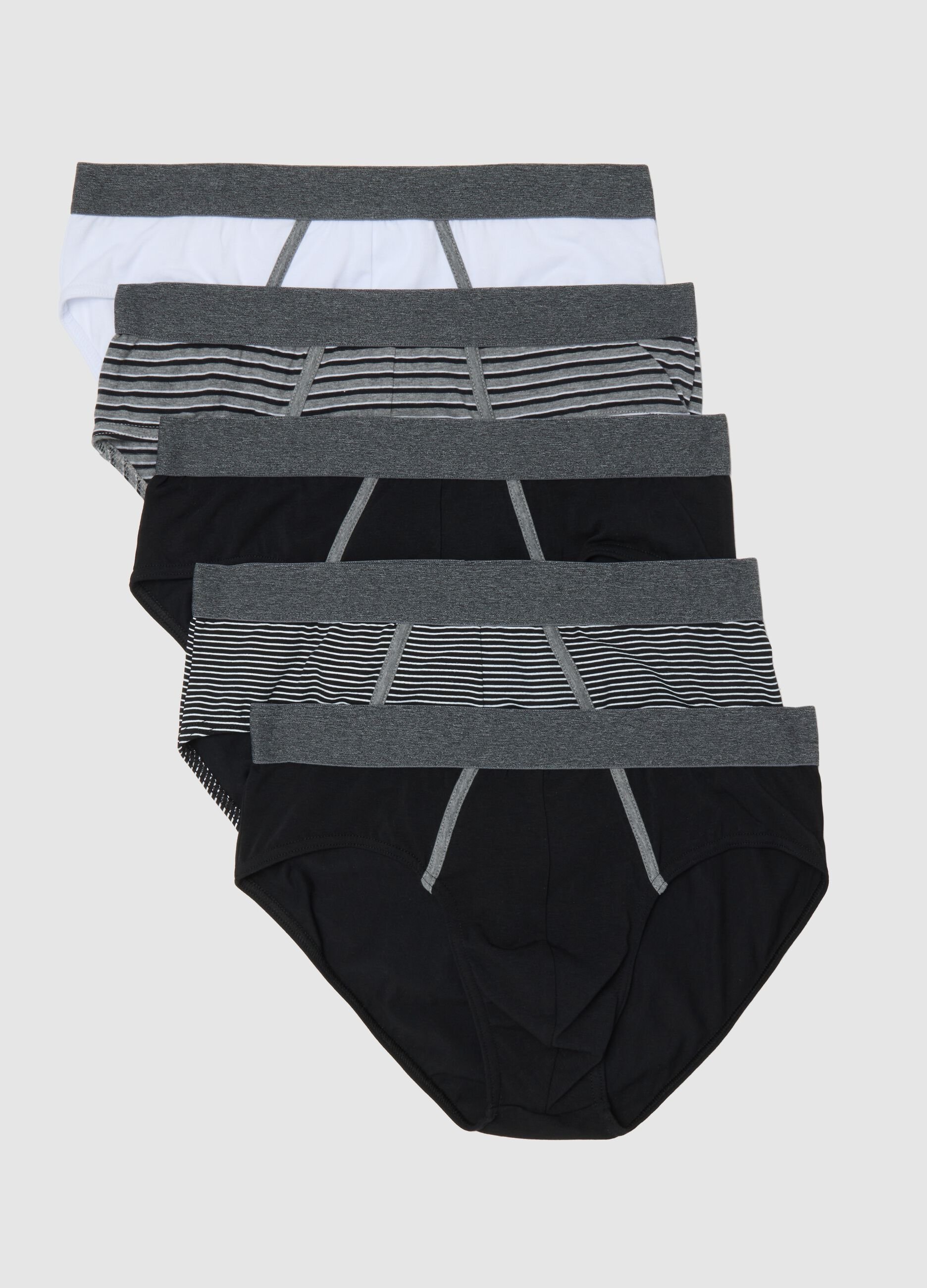 Multipack Elasticated Cotton Multicolor Briefs