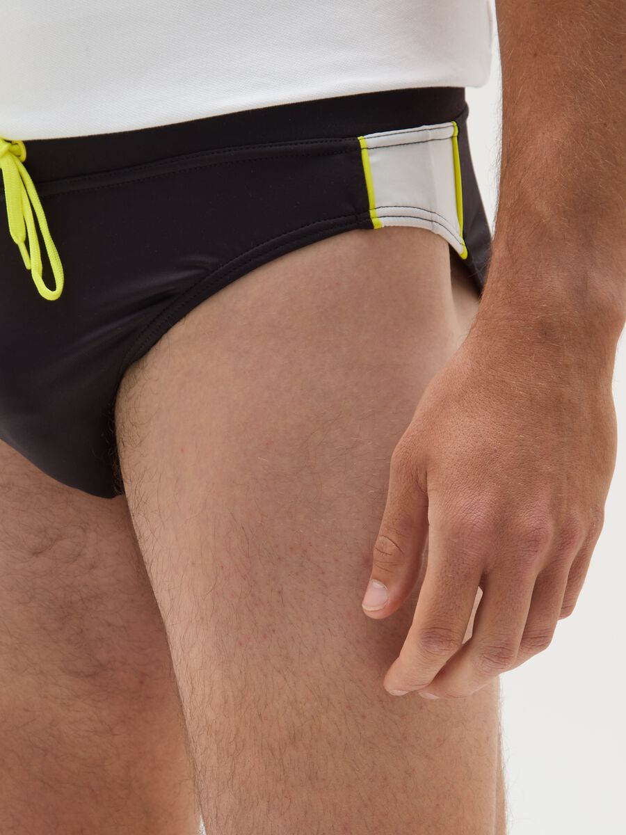 Slip da uomo in tessuto elasticizzato multicolor_2