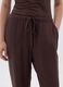 Women's trousers in pure brown viscose regular fit_3