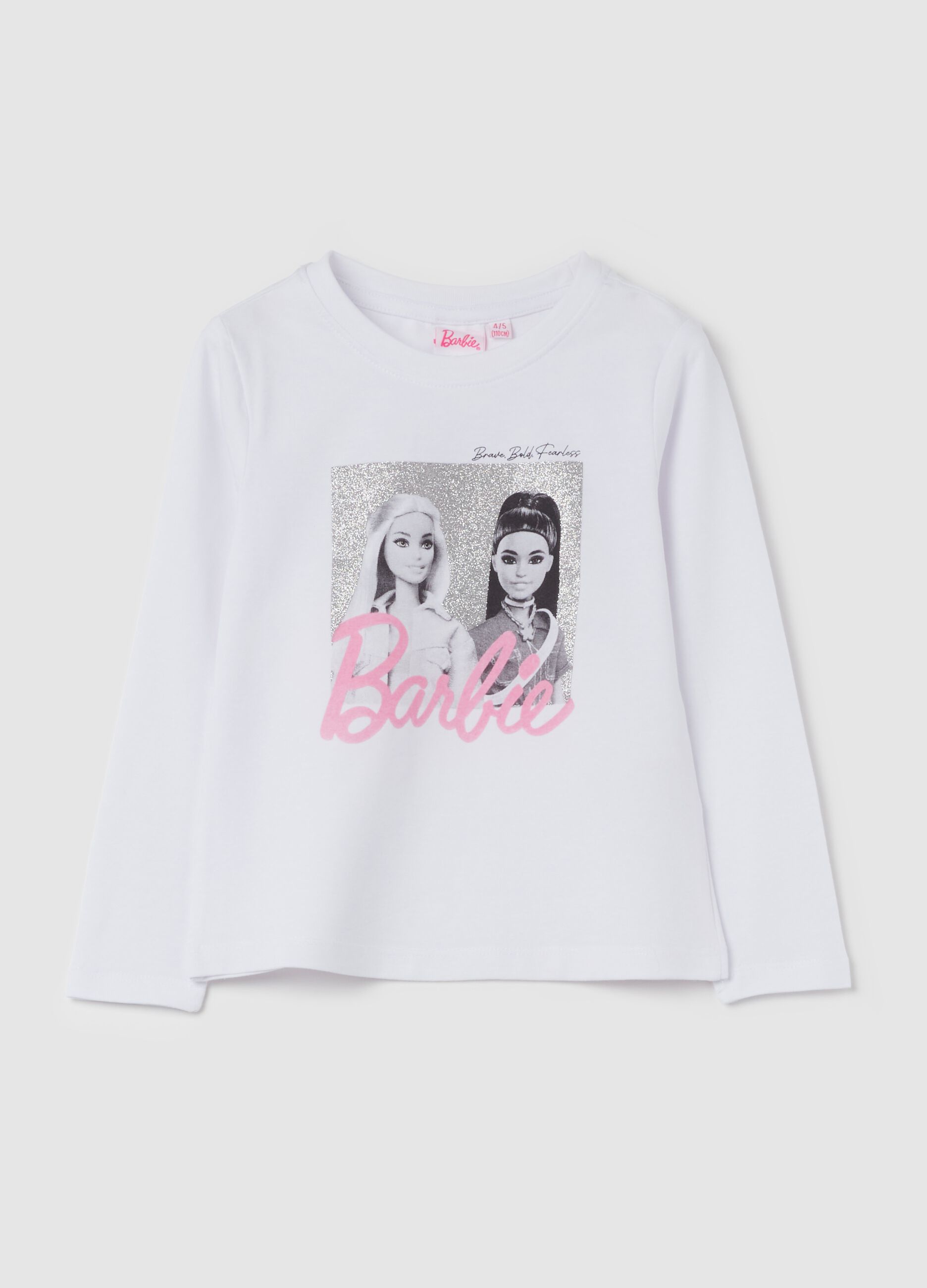 Long-sleeved T-shirt with Barbie print