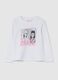 Long-sleeved T-shirt with Barbie print_0