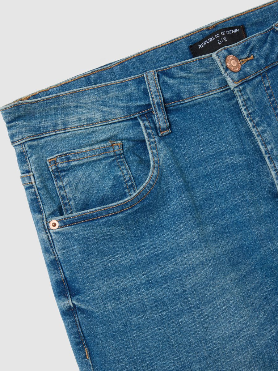 Slim fit blue denim jeans_1