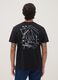 Black pure cotton crew-neck printed T-shirt_3