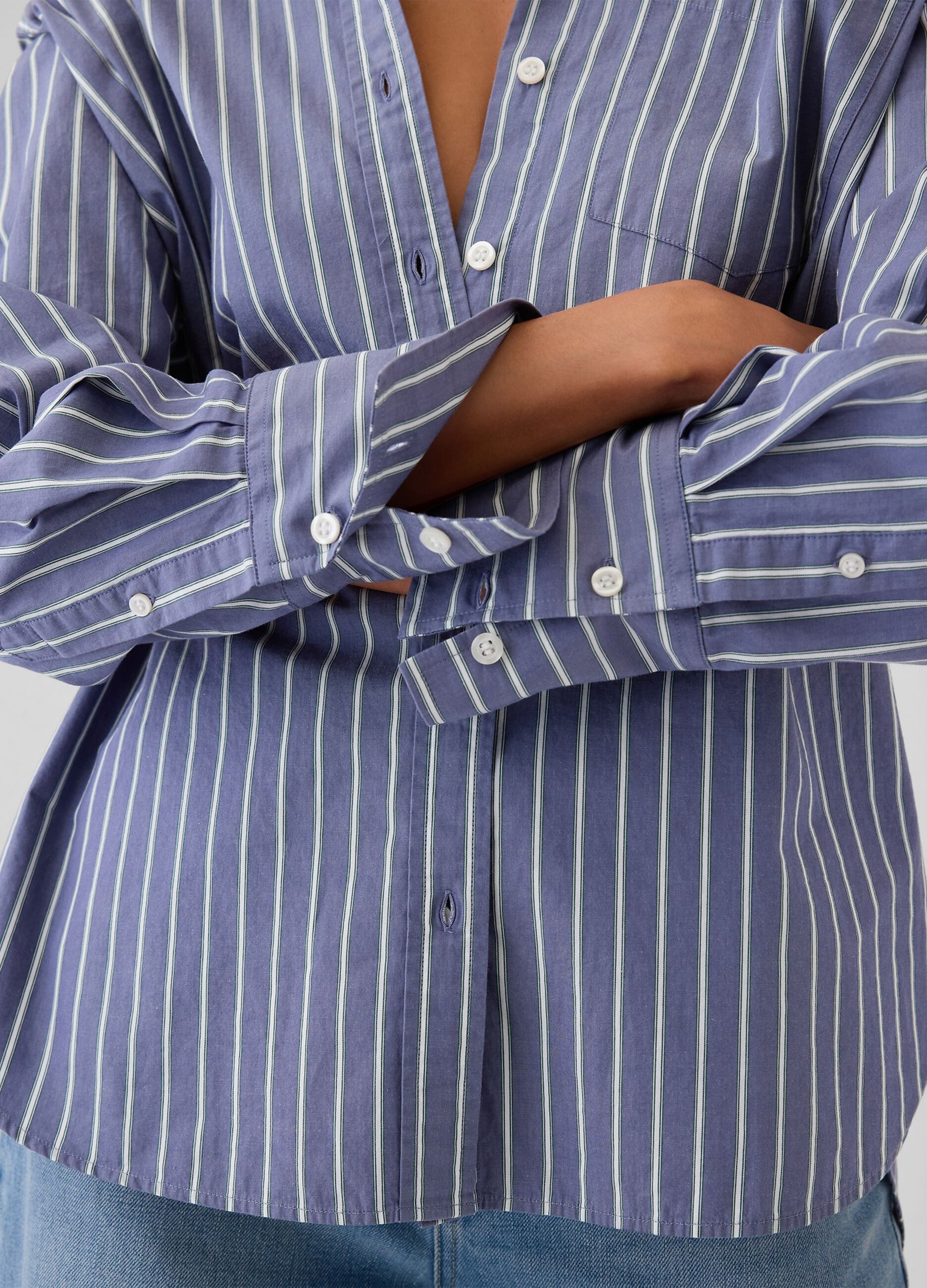 Oversized striped shirt
