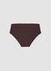 Slip hipster marrone in microfibra elasticizzata con vita regular_2