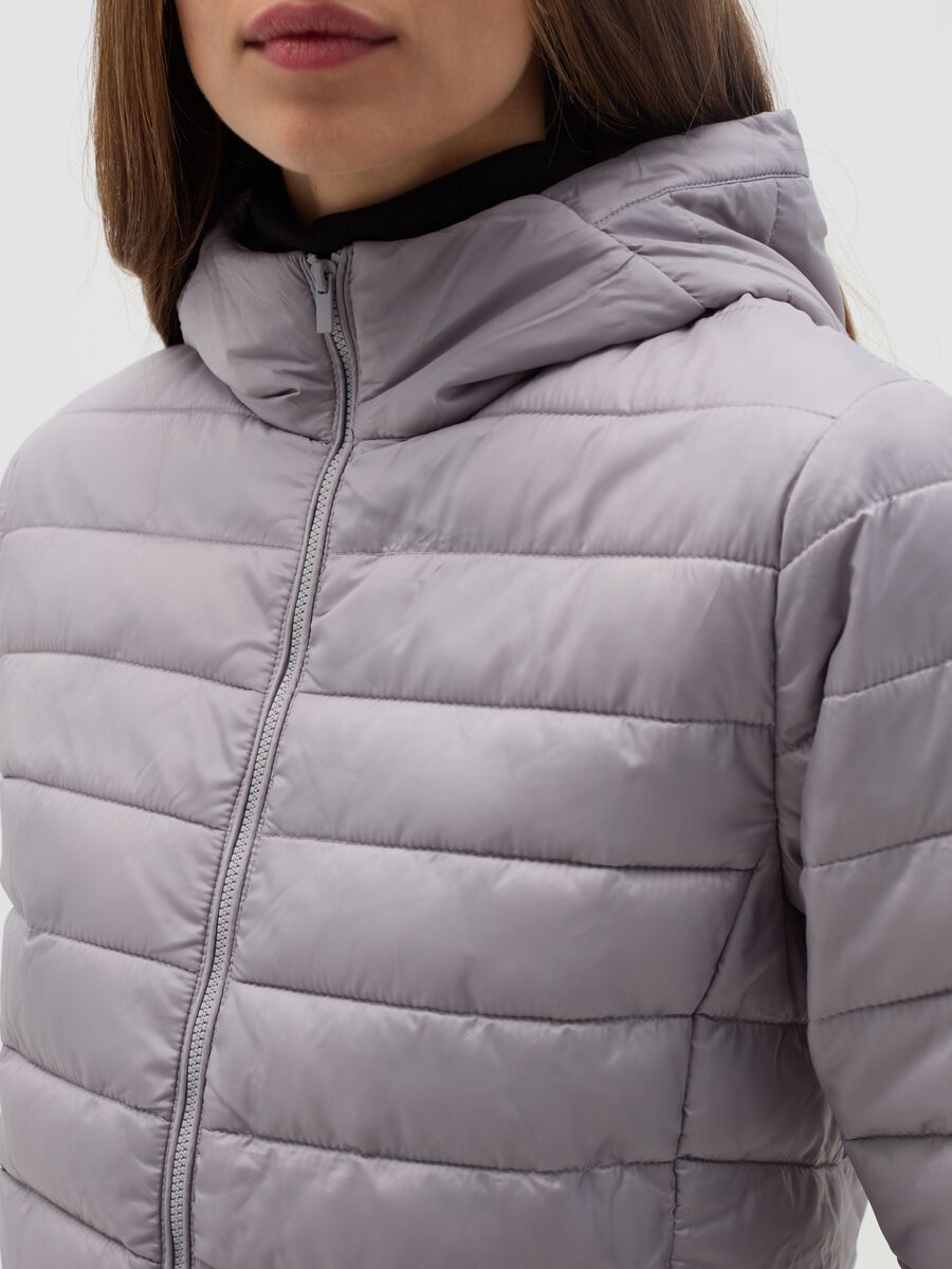 Ultralight short down jacket with hood and zip_3