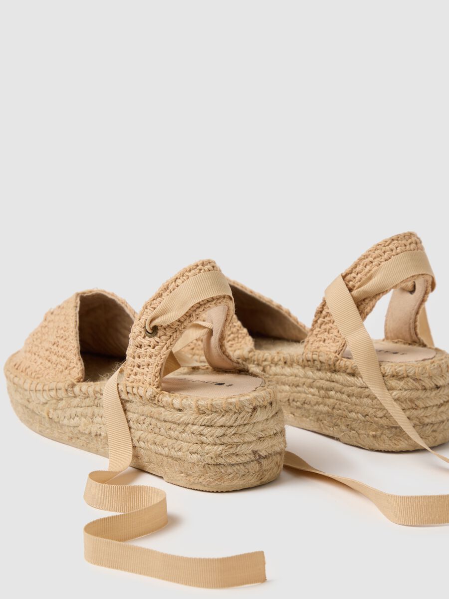 B.Angel Beige Wedge Rope Sandals_1