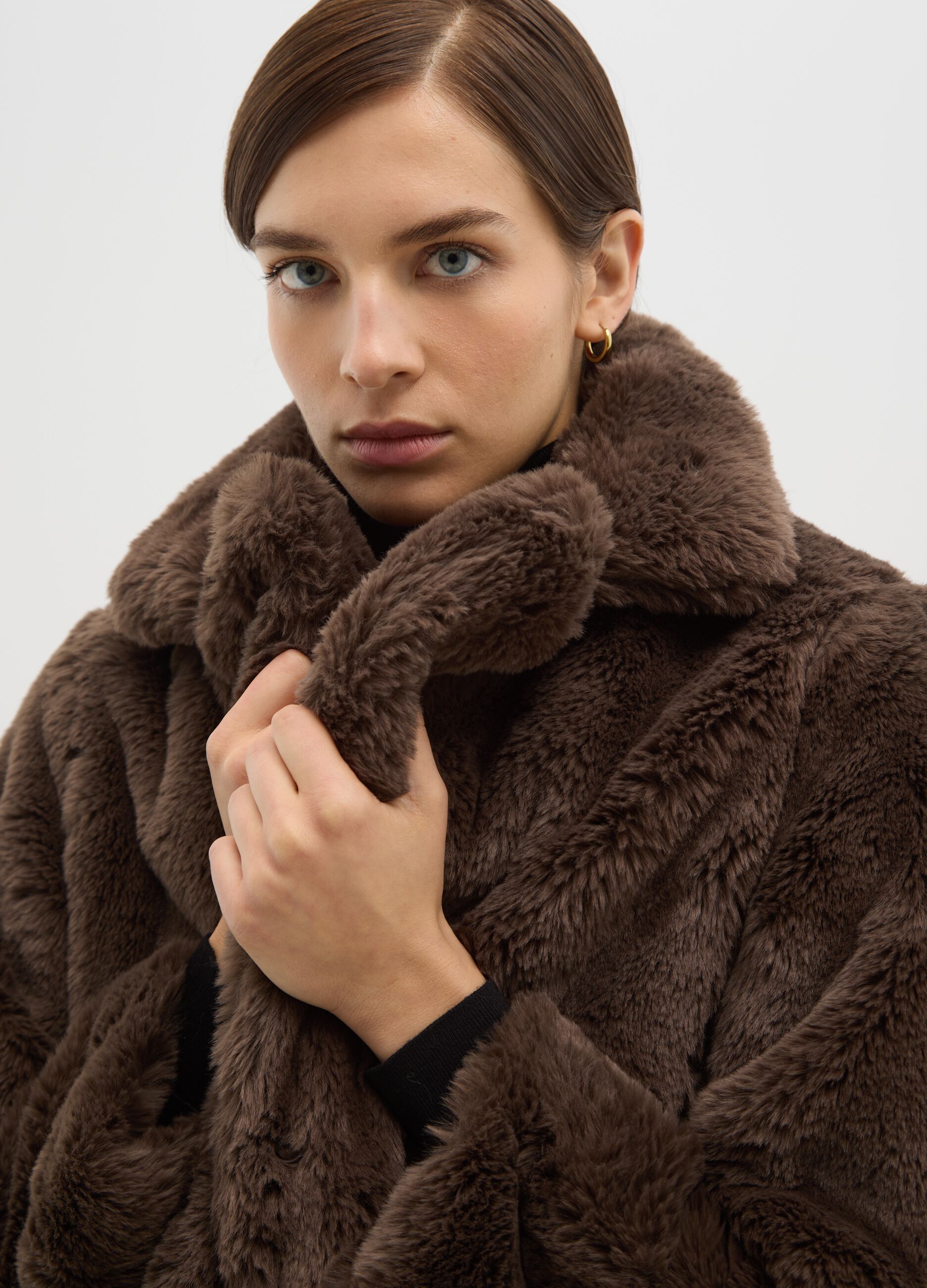 Brown heavy jacket regular fit