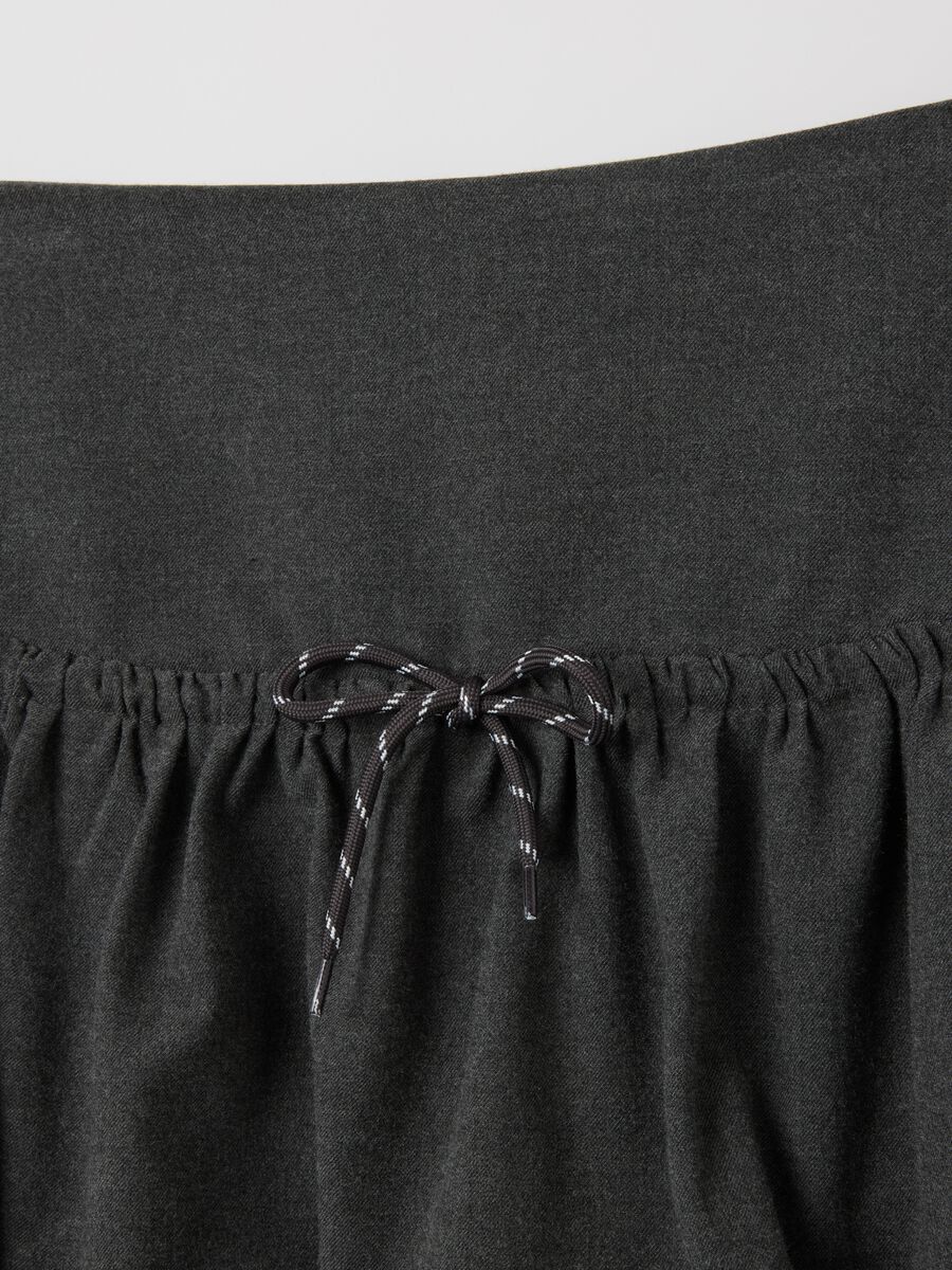 Grey Regular Fit Skirt_1