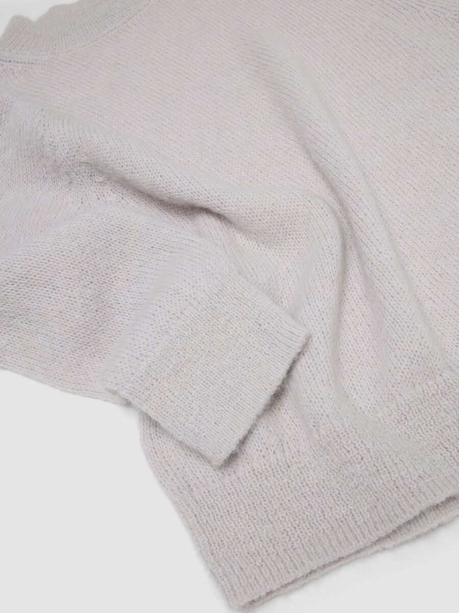 Mohair Crew Neck Light Beige_3