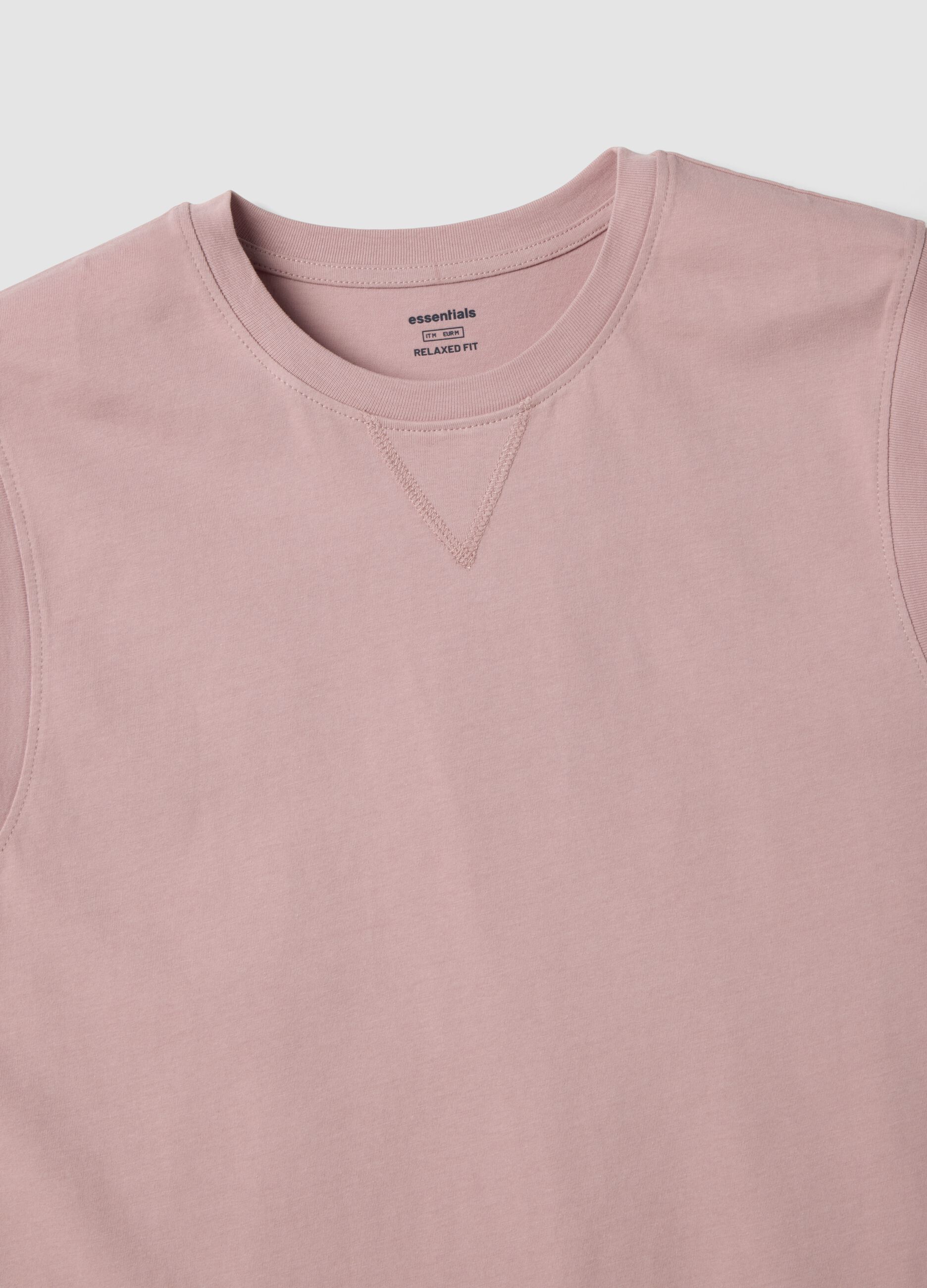 Pink pure cotton tank top