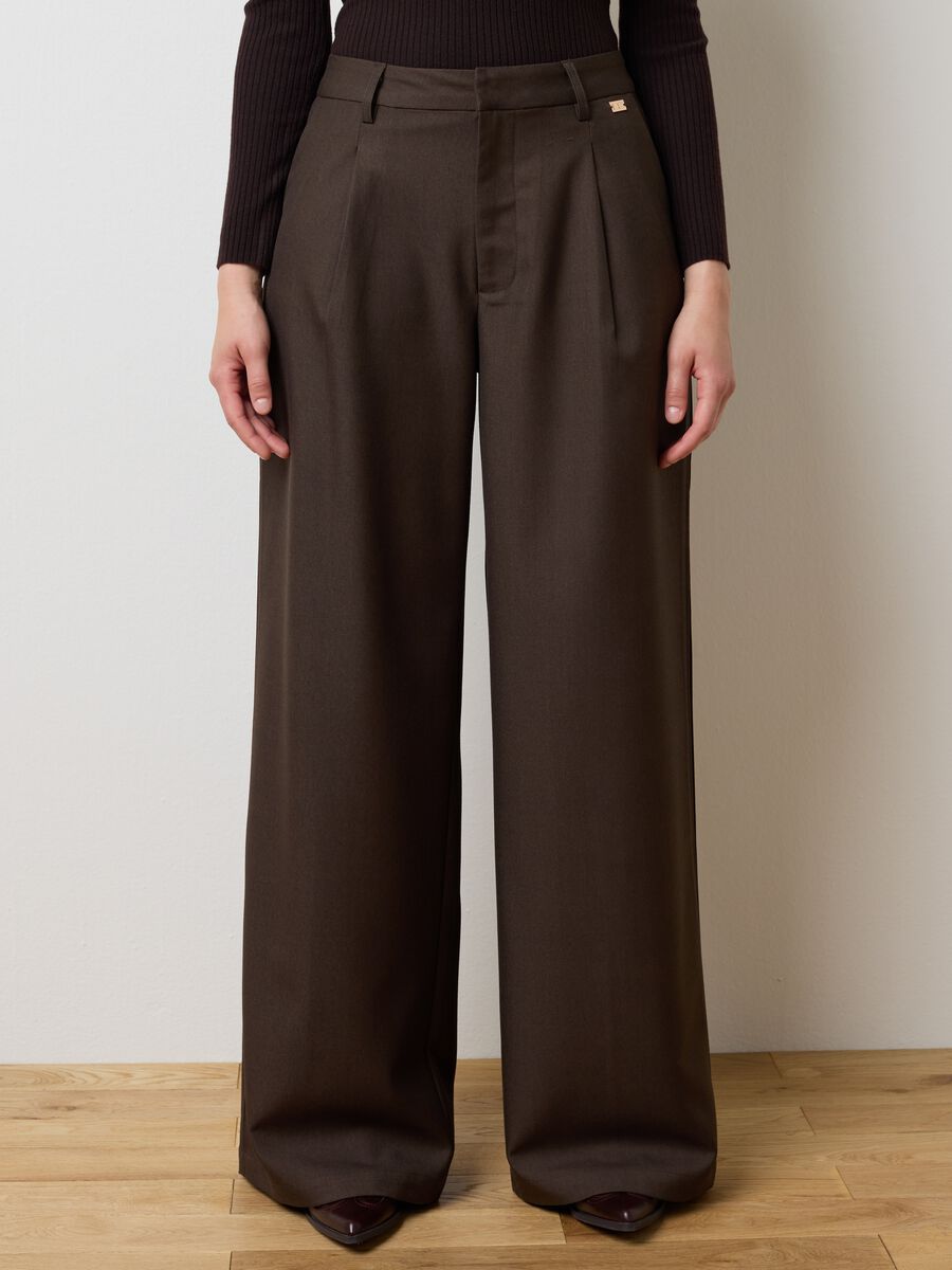 Brown wide leg trousers_1