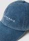 Pure cotton blue baseball cap with embroidery_1