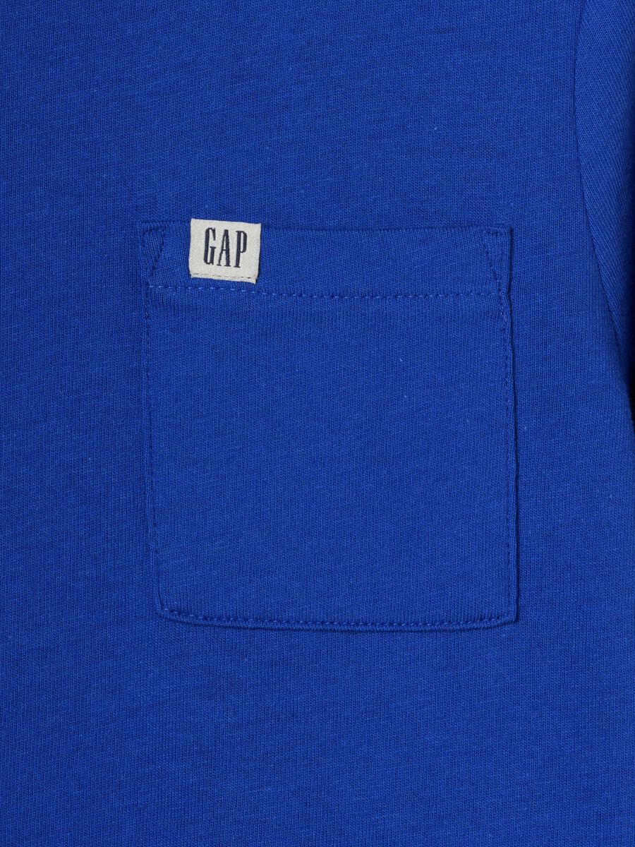 Long Sleeve Blue Cotton T-shirt_2