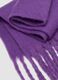 Sciarpa viola in misto lana con frange_3