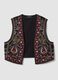 Black pure cotton gilet with embroidery_4
