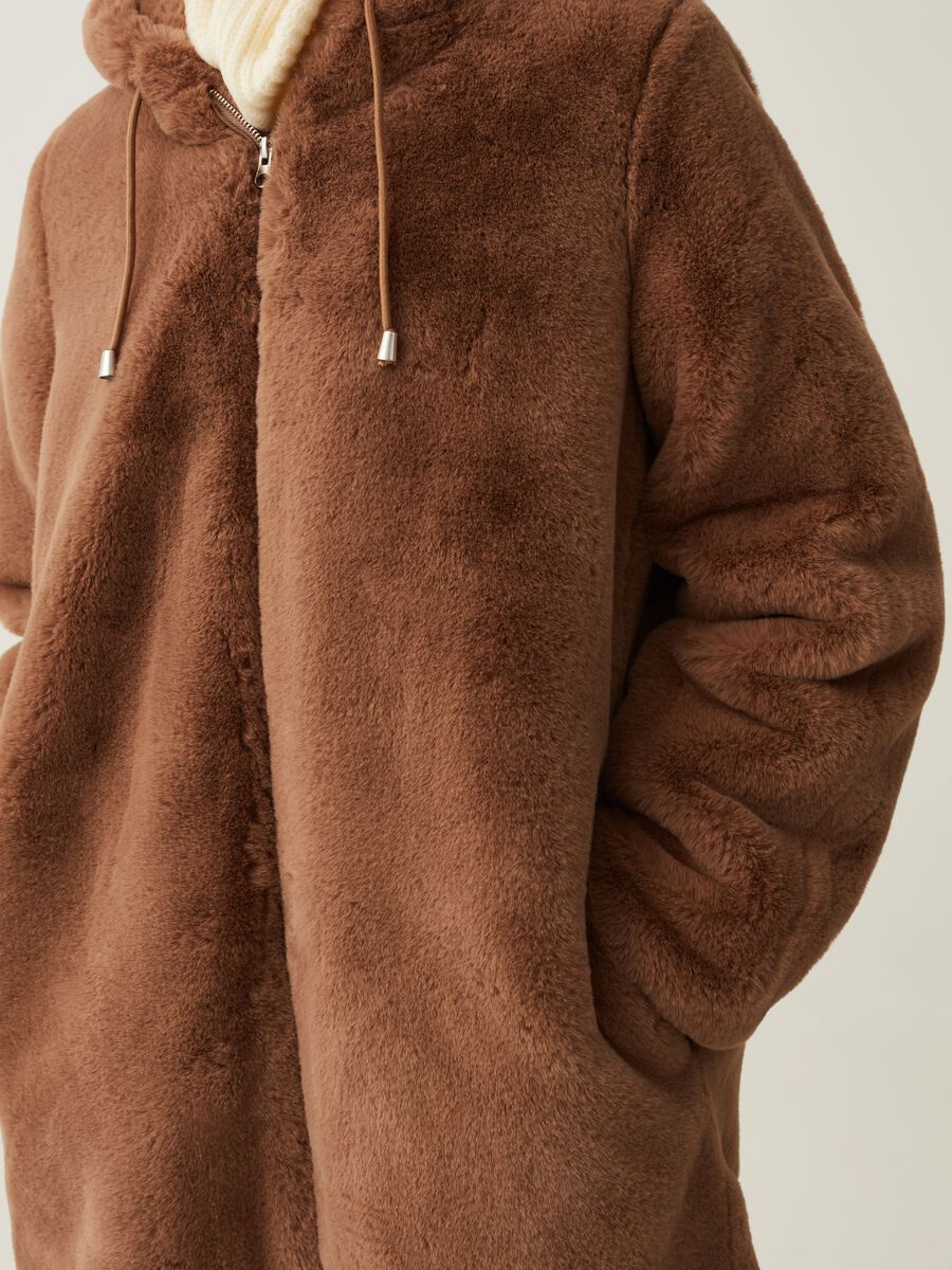 Cappotto teddy full-zip con cappuccio_3