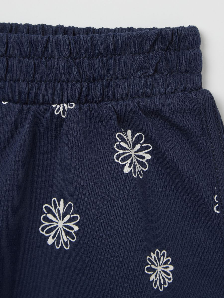 OVS Kids girl's jogging set in white and blue cotton_3
