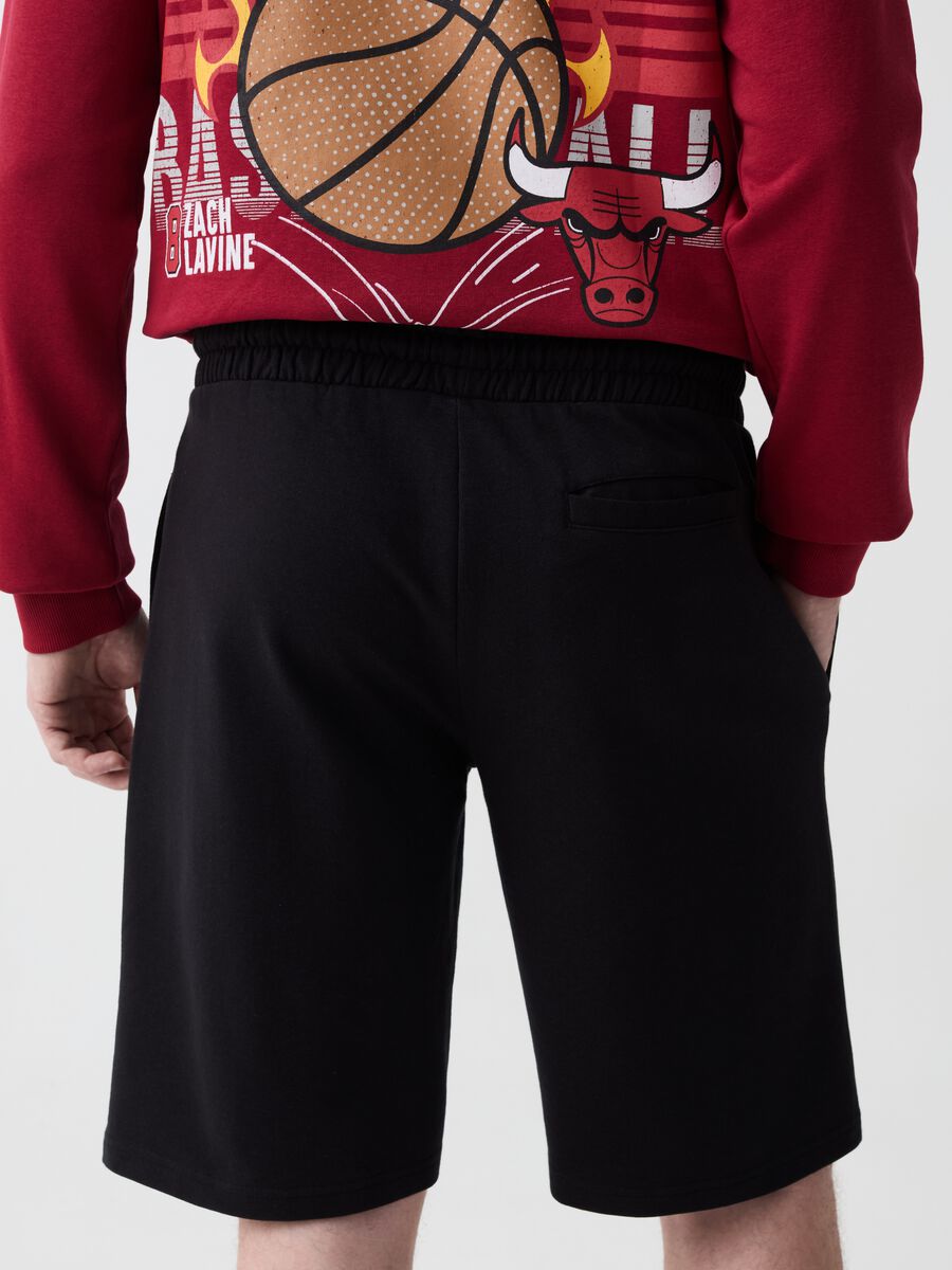 Bermuda shorts in fleece with NBA Chicago Bulls print_2