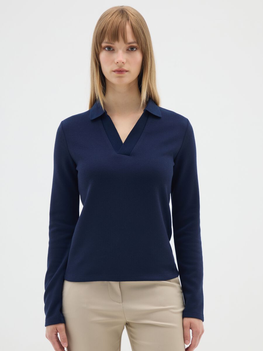 Black Long Sleeve Polo_0