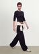 Black long-sleeve pure cotton jersey T-shirt, regular fit_1