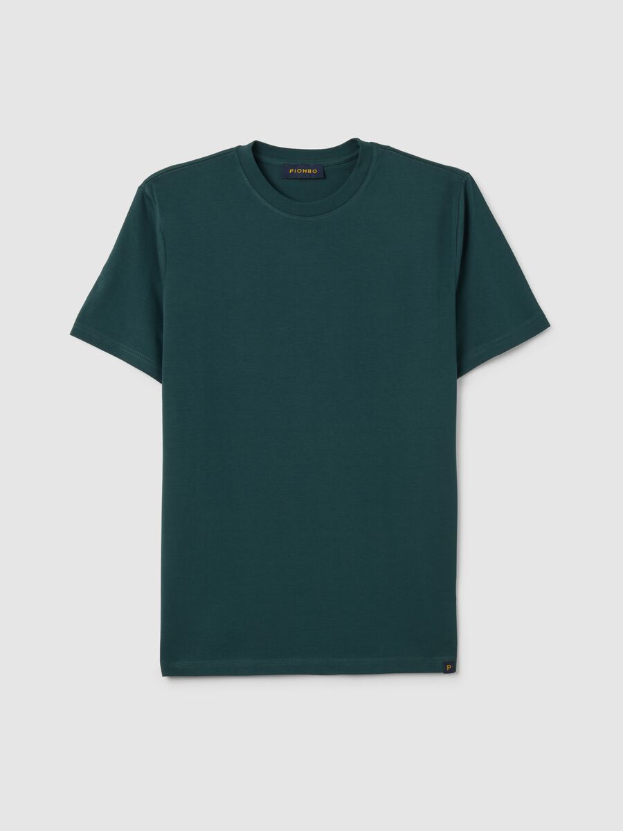 T-shirt in puro cotone verde_0