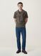 Jeans denim blu in misto cotone e viscosa regular fit_0