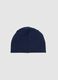 Blue stretch cotton kids' hat with logo, regular fit_1
