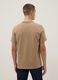 Beige short sleeve pure cotton T-shirt regular fit_2