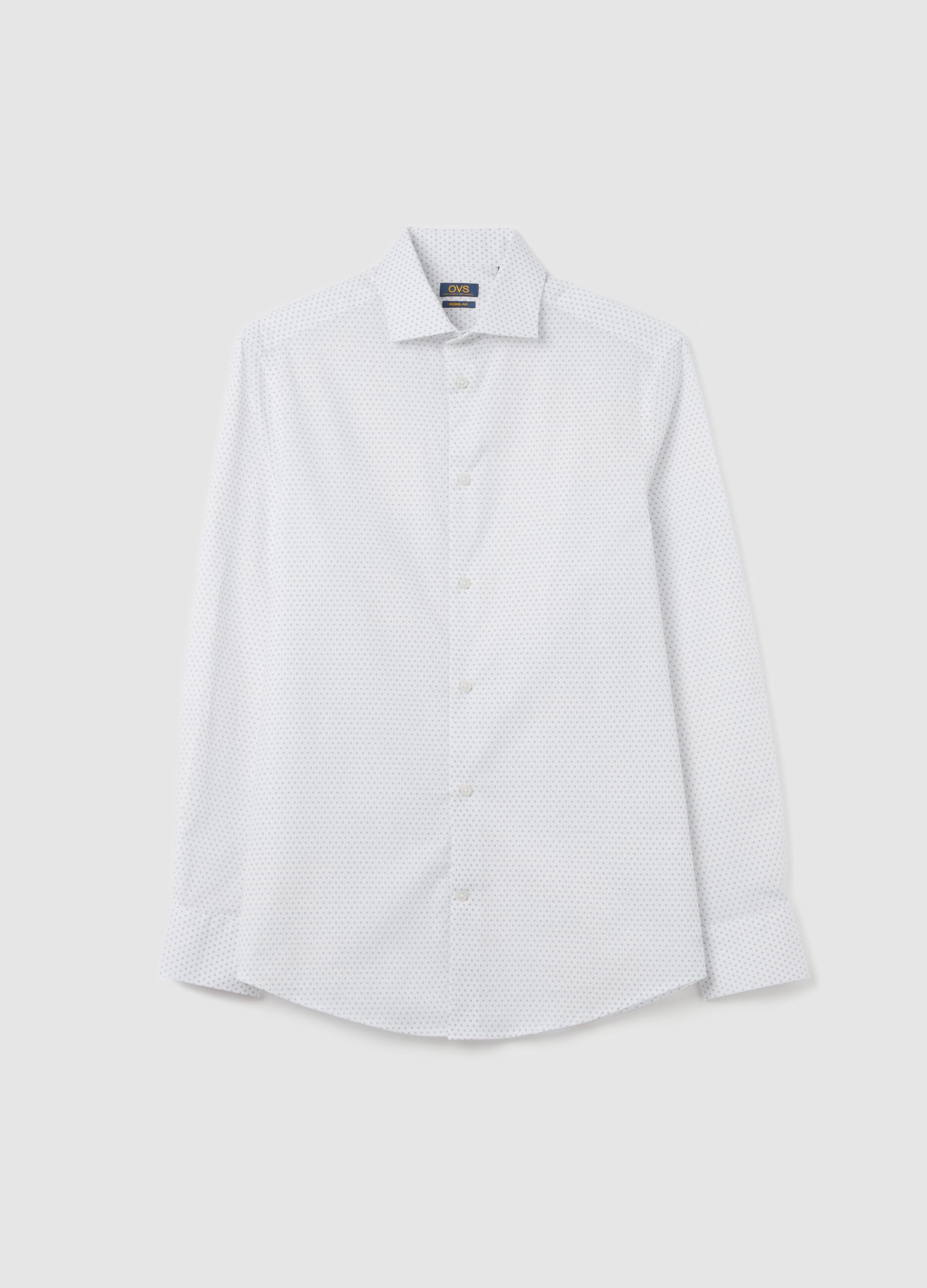 Regular-fit shirt with micro print