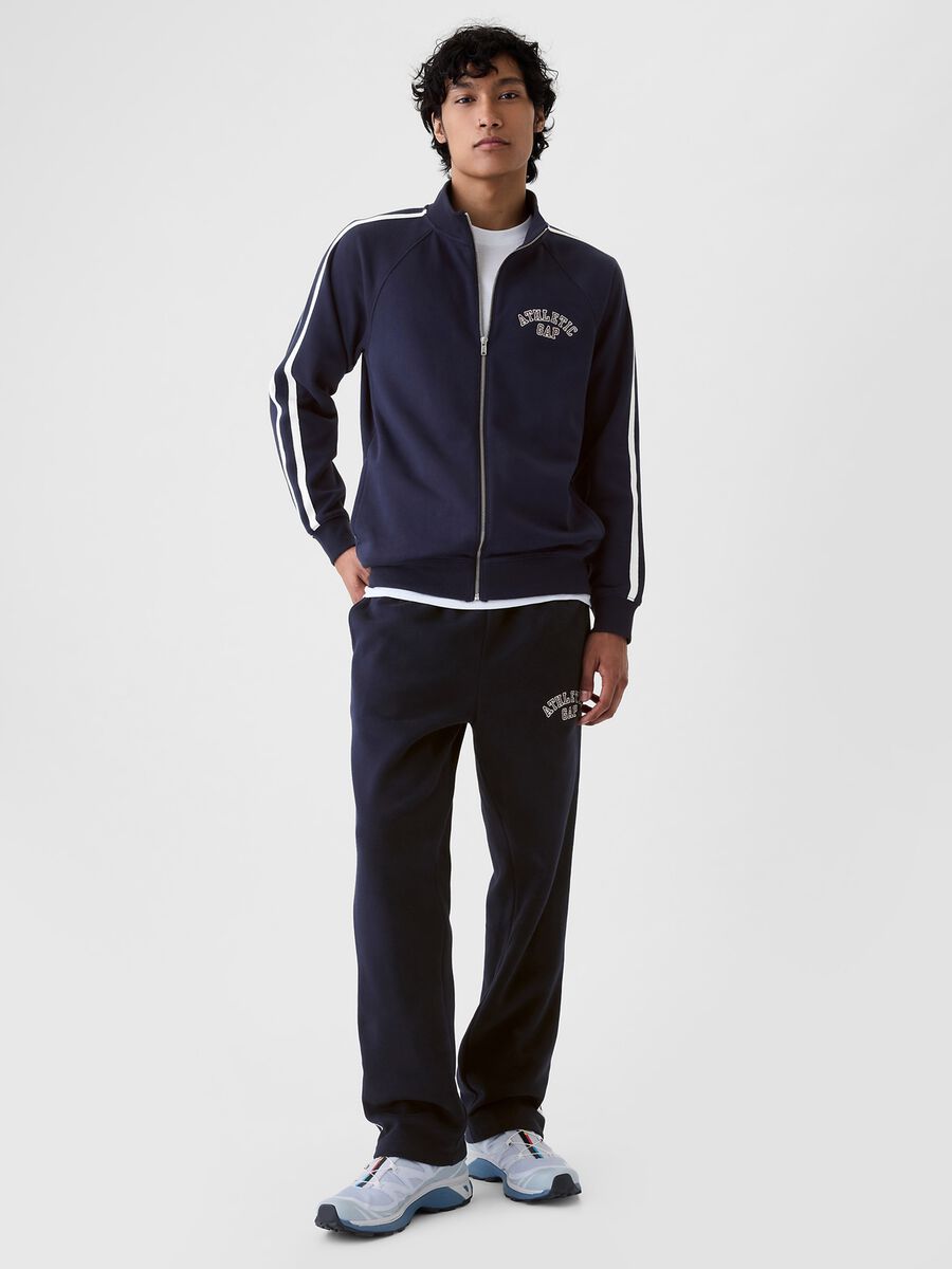 Full-zip con bande rigate ricamo logo Athletic_1