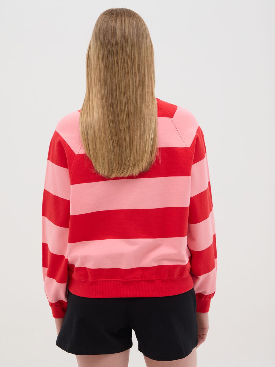 Striped French Terry sweatshirt with embroidered "S"_1