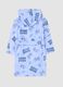 Light blue pure organic cotton hooded bathrobe_1