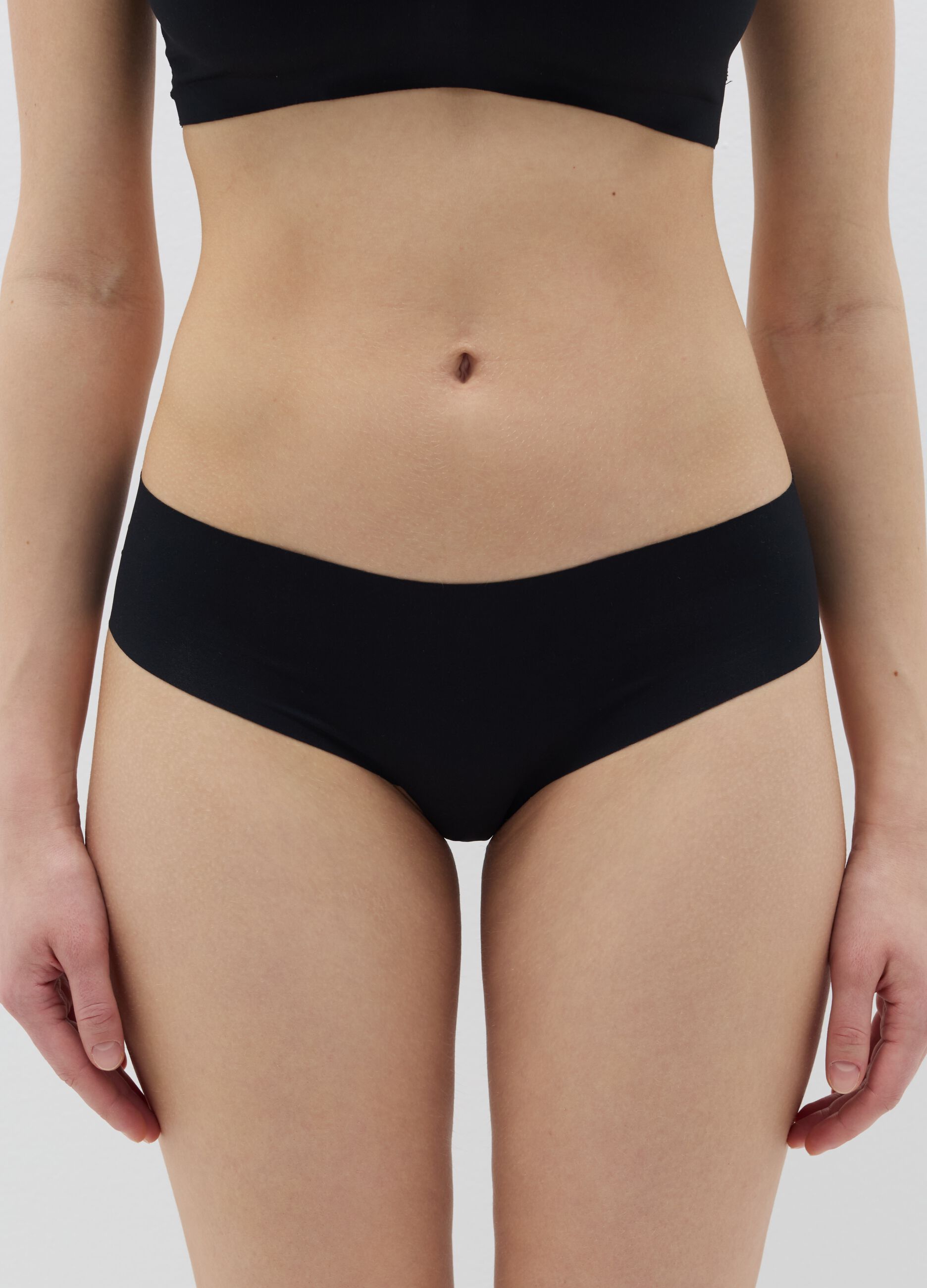 High-rise briefs in stretch microfibre