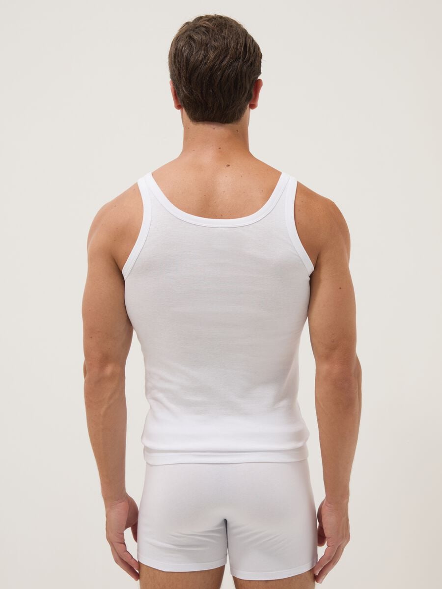 Canotta in puro cotone organico bianca regular fit_2