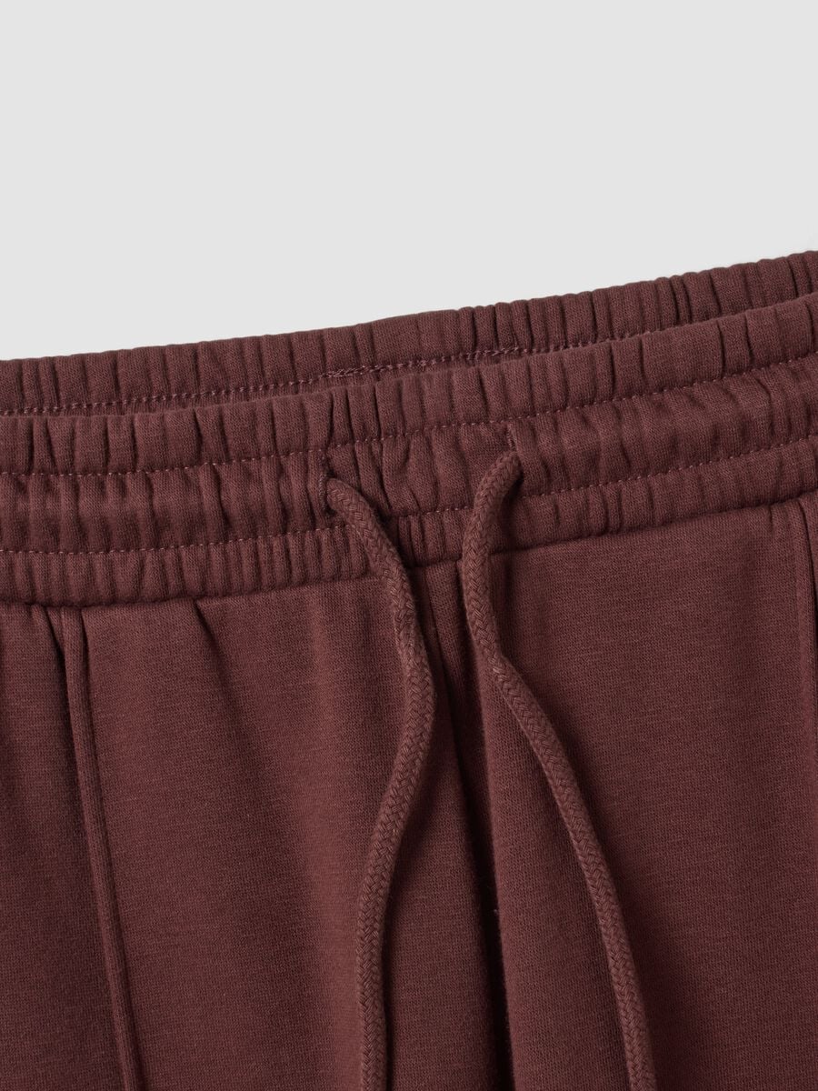 Brown cotton-blend straight-fit joggers_1