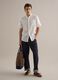 White shirt with mandarin collar in pure linen regular fit_1