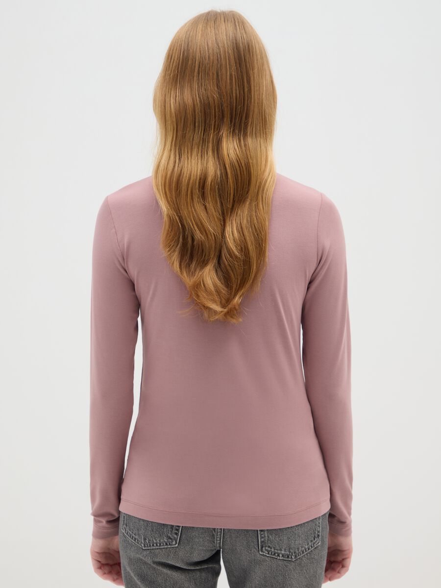 Pink turtleneck sweater regular fit_2