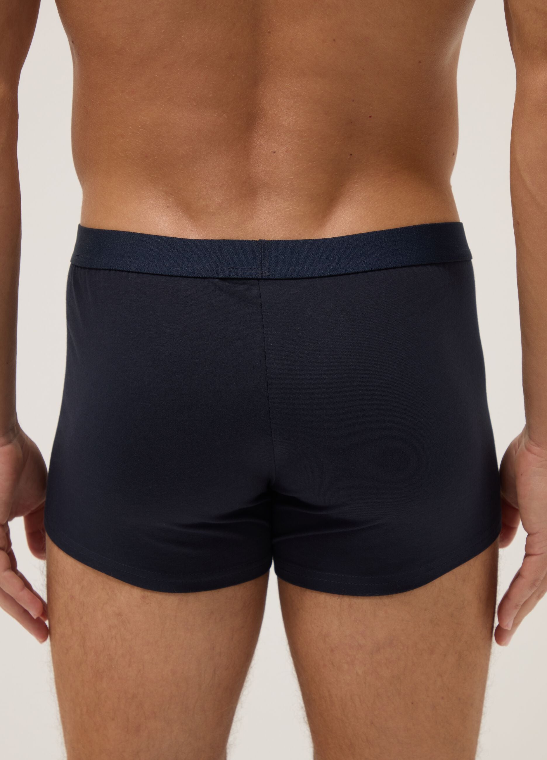 Tripack di boxer blu in cotone organico