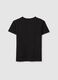 Girls' black pure cotton regular fit t-shirt with print_4