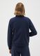 Blue cotton blend sweatshirt with regular fit_2