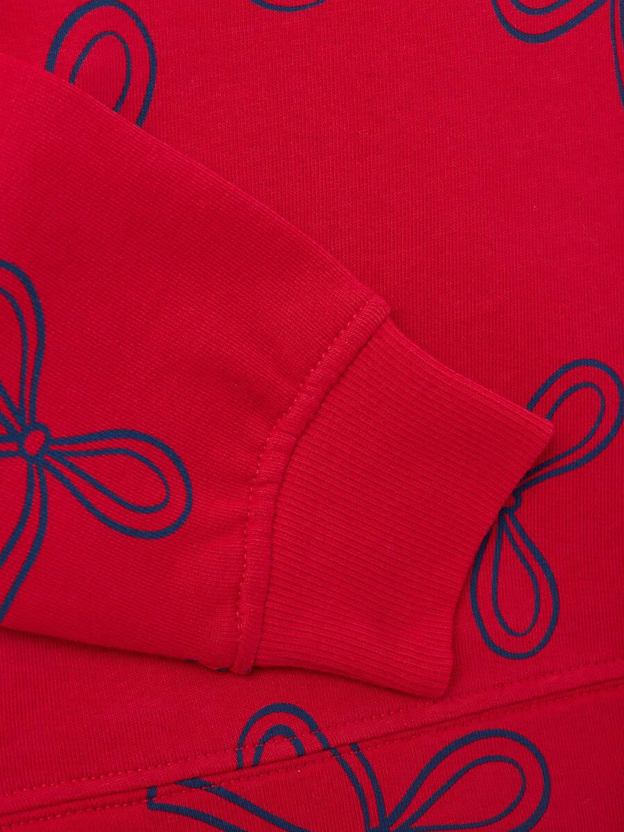 Girls' red pure cotton sweatshirt regular fit_3
