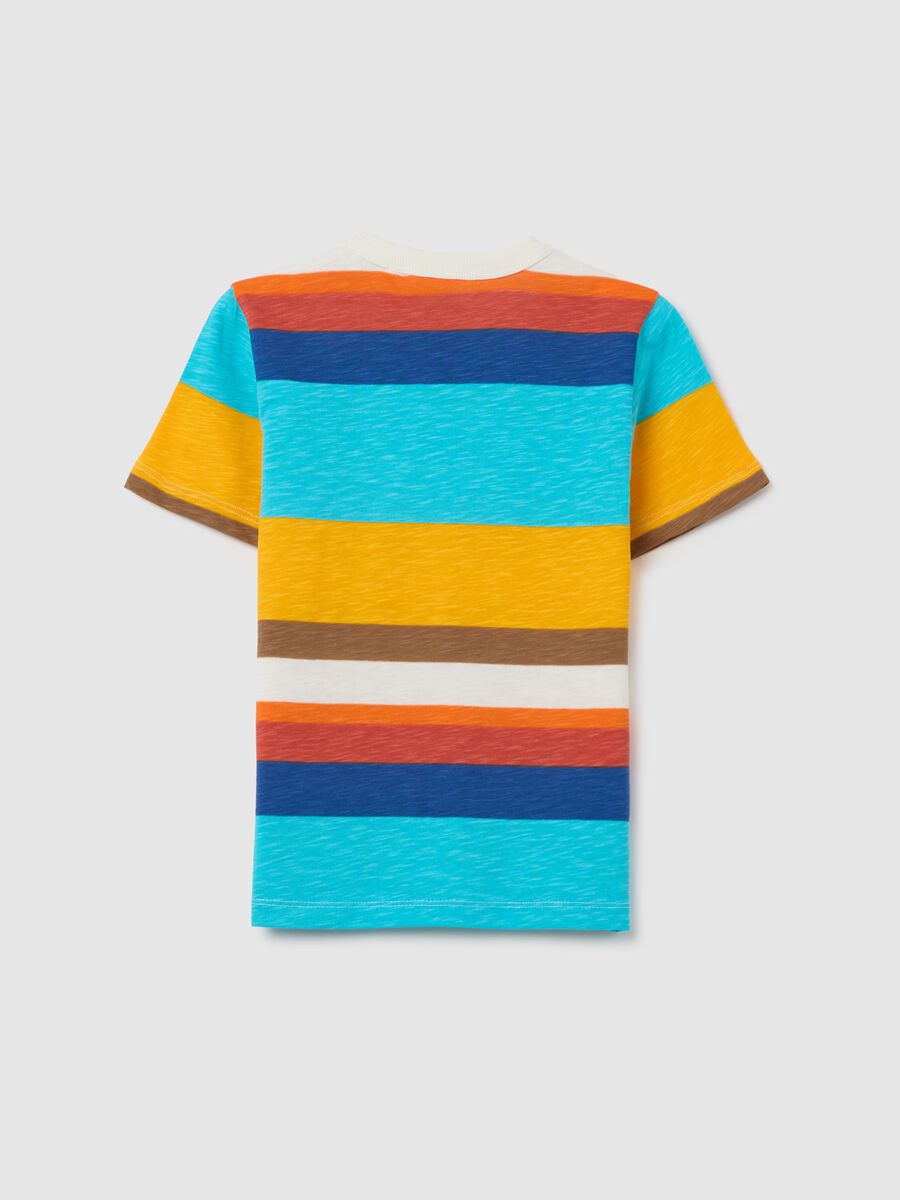 OVS Kids Multicolour Striped Cotton T-shirt_1