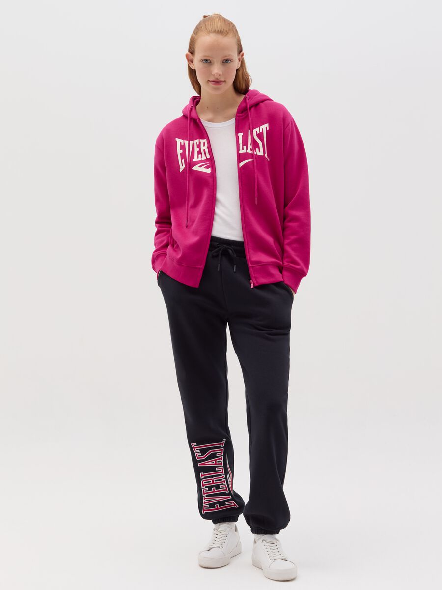 Sweatshirt with hood, zip and logo print_1