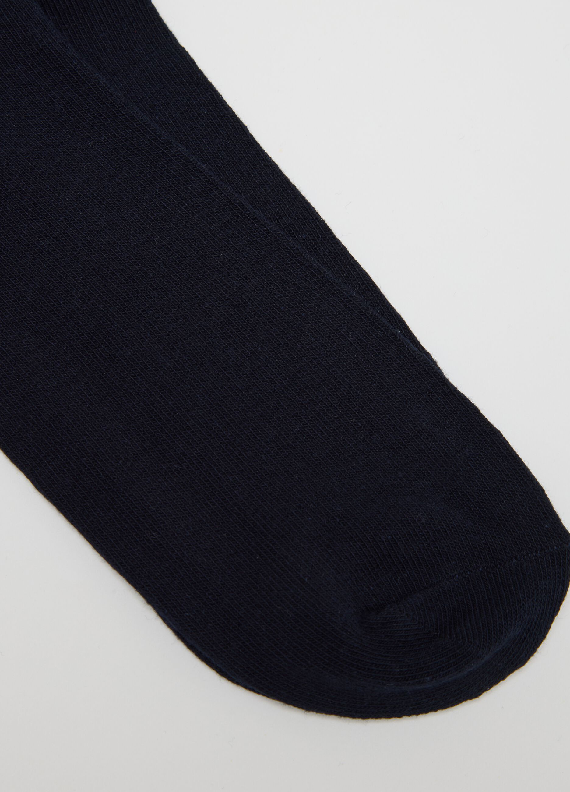 Multipack set of short socks in blue cotton blend
