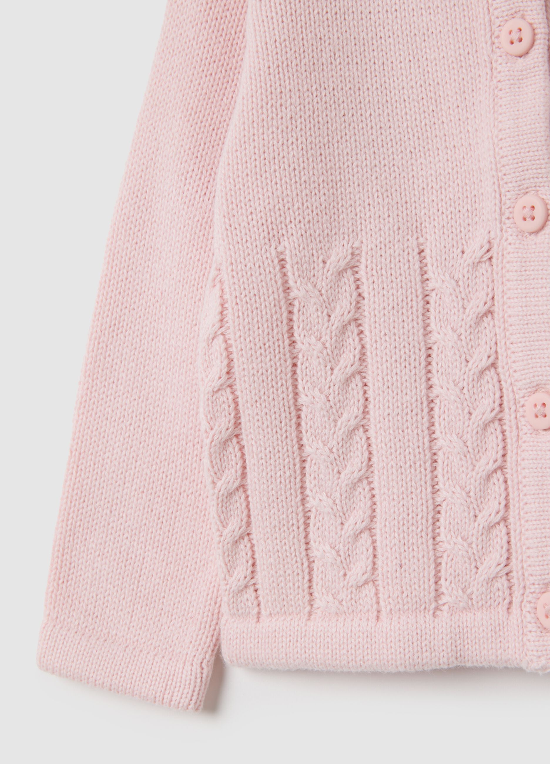 Baby girl's pink pure cotton cardigan regular fit